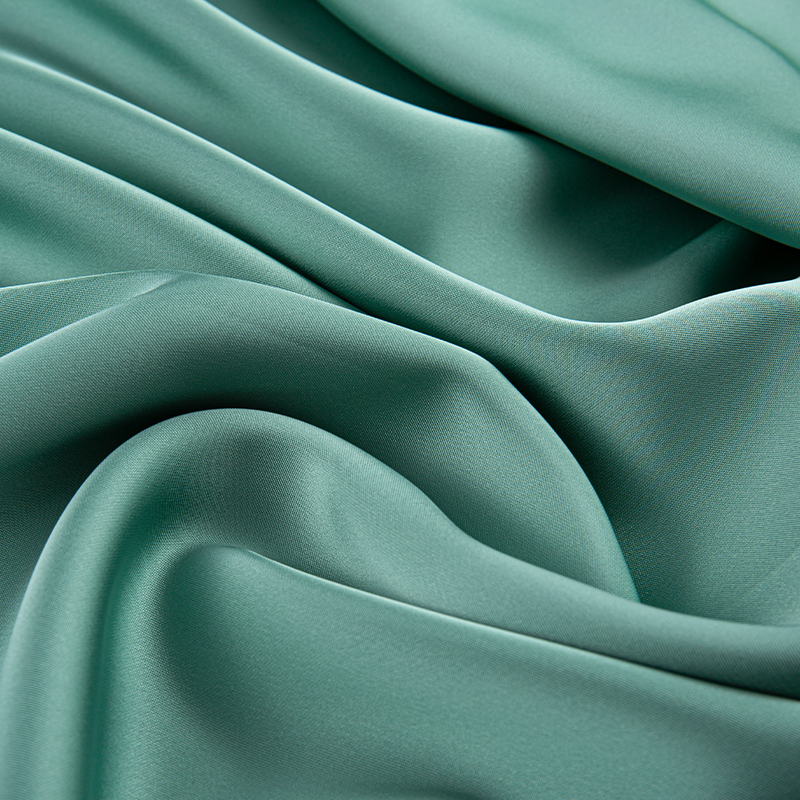 HY386 172GSM Imitation acétate Double tissu en mousseline de soie vert Satin, tissu de mode en soie imitation
