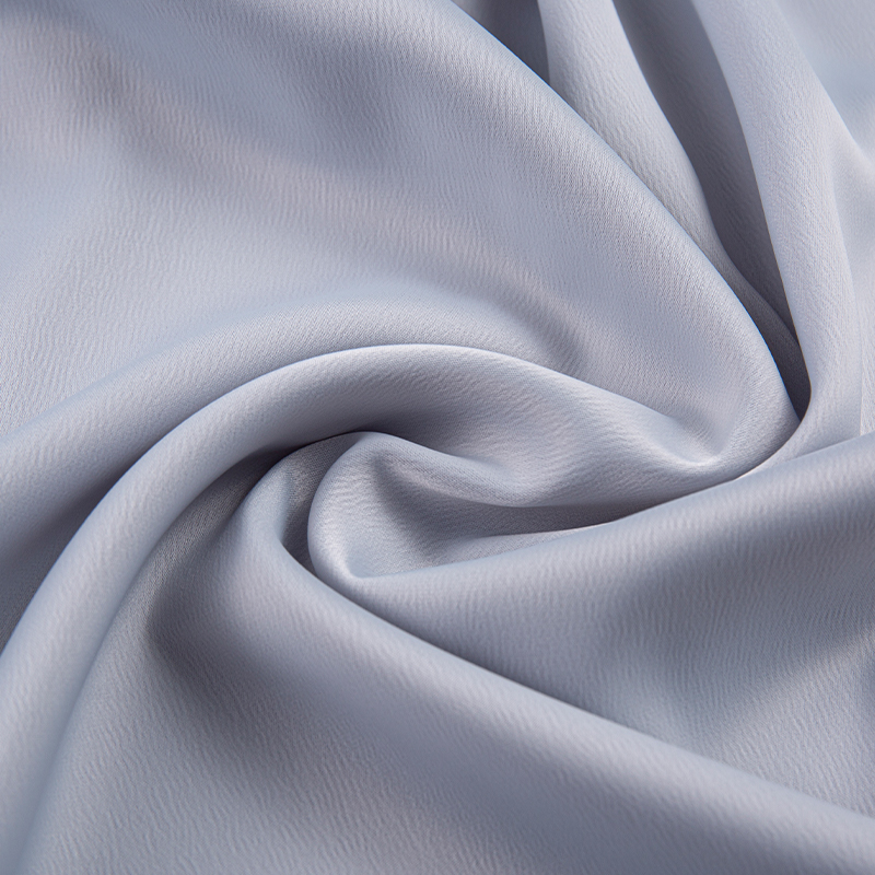 HY228 190GSM crêpe Satin, chemise habillée en soie fourmi moyenne, tissu gris à la mode