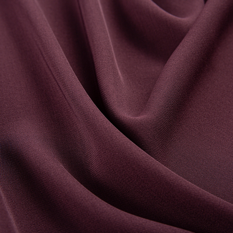 HY587 230GSM Imitation acétate Lelis tissu en maille violet foncé pour vêtements et vêtements de sport pour femmes