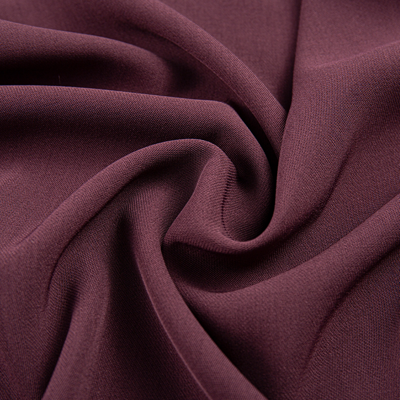 HY587 230GSM Imitation acétate Lelis tissu en maille violet foncé pour vêtements et vêtements de sport pour femmes