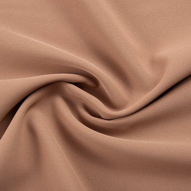 DS347 220GSM Marron clair Filament mat anti-rides hautement élastique et respectueux de la peau 3/1 tissu oblique en polyester spandex extensible dans 4 directions