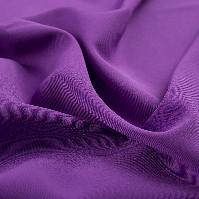 HY070 tissu de vêtements en sergé extensible 2/2 en soie composite violet