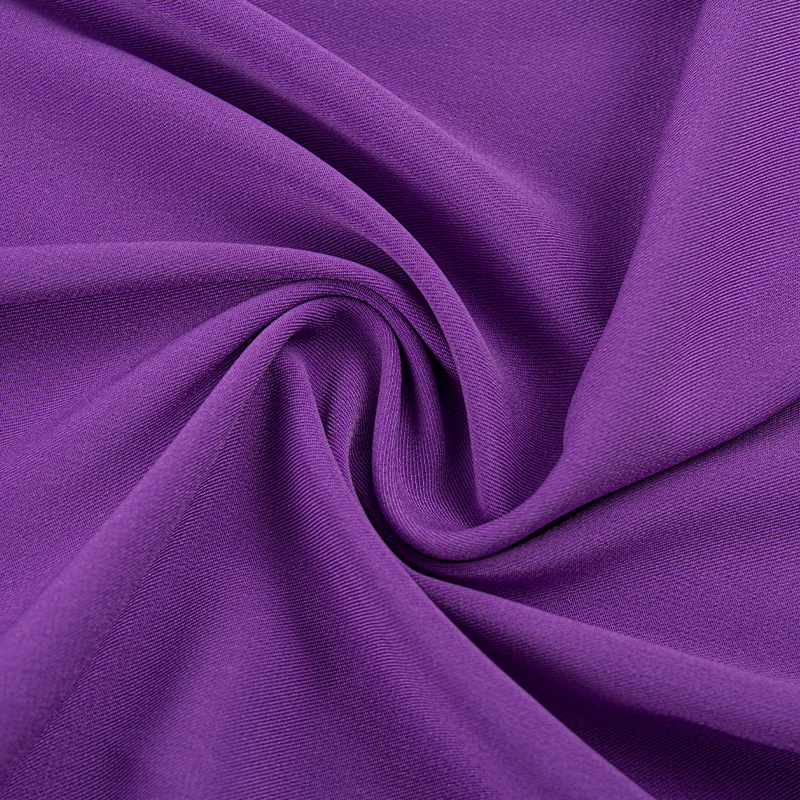 HY070 tissu de vêtements en sergé extensible 2/2 en soie composite violet