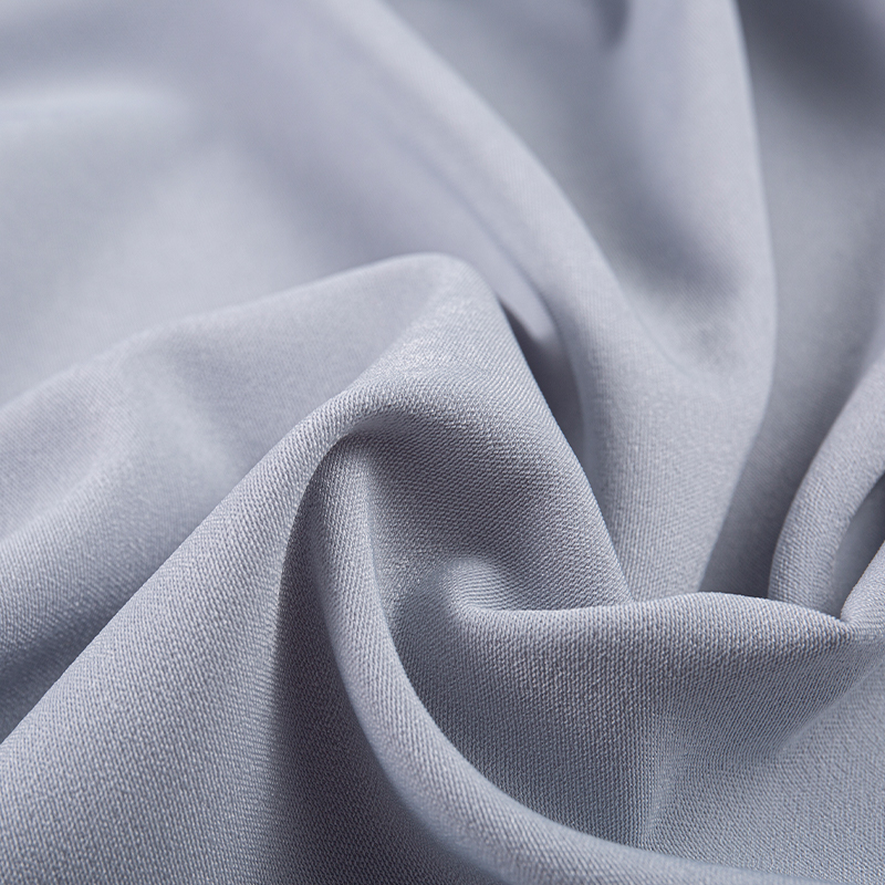 Tissu de velours de fleur de glace en soie composite polyester-spandex gris HY275