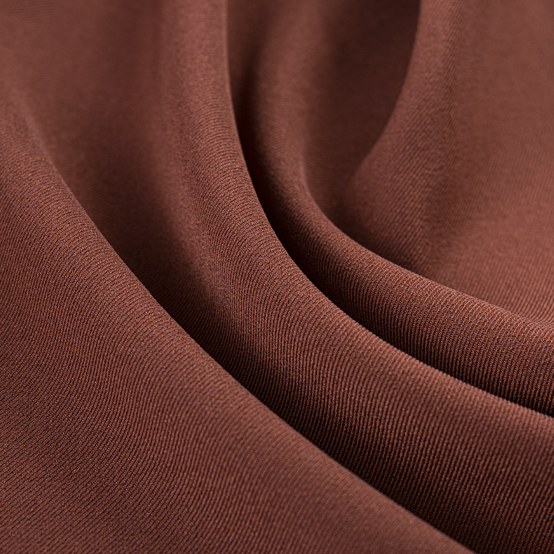 HY253 Tissu mélangé d'élasthanne extensible dans quatre sens en sergé britannique pur marron