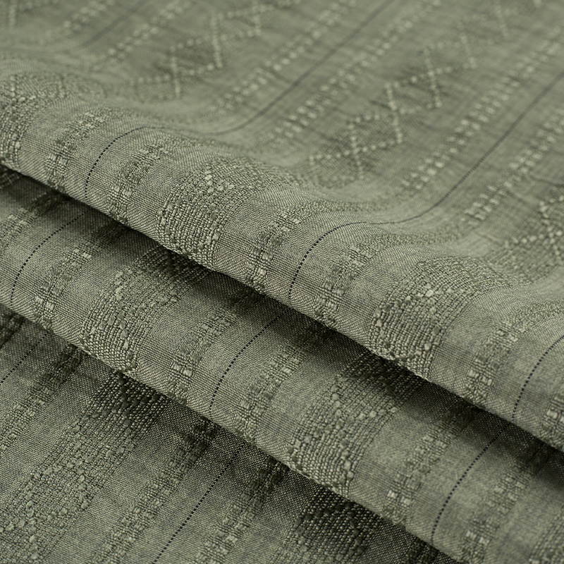 HY556-Noir 136GSM 100%P Tissu Lyocell à rayures diamant noir