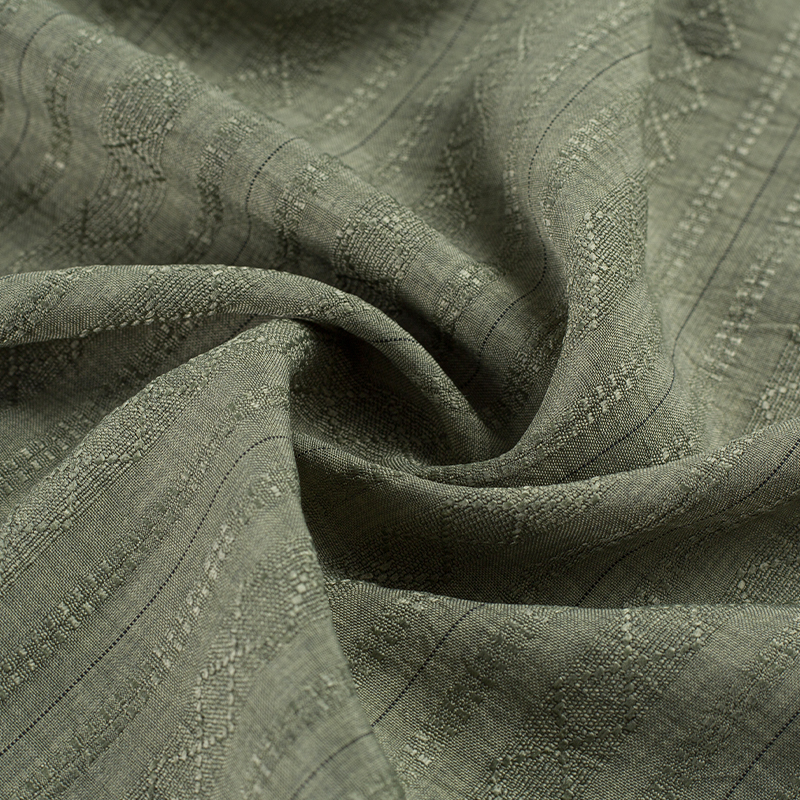 HY556-Noir 136GSM 100%P Tissu Lyocell à rayures diamant noir